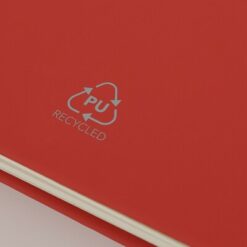 Notatnik ok. A5 z nadrukiem Twojego logo, materiał: pu, kolor: czerwony