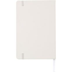 Notatnik A5 z nadrukiem Twojego logo, materiał: guma, karton, pu, papier, poliester, kolor: biały