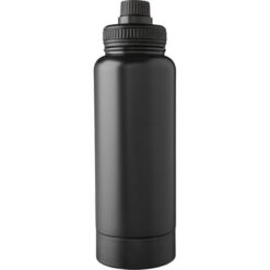 Butelka termiczna 1000 ml z nadrukiem Twojego logo, materiał: stal nierdzewna, stal, kolor: czarny
