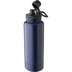 Butelka termiczna 1000 ml z nadrukiem Twojego logo, materiał: stal nierdzewna, stal, kolor: granatowy