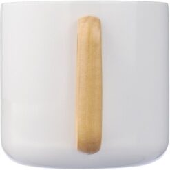 Kubek 400 ml ze stali nierdzewnej z recyklingu z nadrukiem Twojego logo, materiał: drewno, stal nierdzewna, stal, kolor: biały