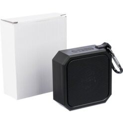 Głośnik bezprzewodowy z nadrukiem Twojego logo, materiał: plastik, kolor: czarny