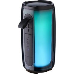 Głośnik bezprzewodowy z nadrukiem Twojego logo, materiał: plastik, kolor: czarny