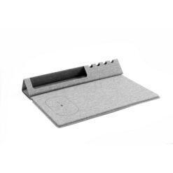 Ładowarka bezprzewodowa BrandCharger Evopad Charge z nadrukiem Twojego logo, materiał: karton, poliester, rpet, kolor: szary