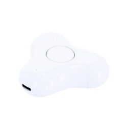 Bezprzewodowe słuchawki douszne z nadrukiem Twojego logo, materiał: plastik, kolor: biały