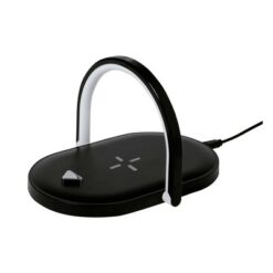 Lampka na biurko, ładowarka bezprzewodowa 15W z nadrukiem Twojego logo, materiał: plastik, kolor: czarny