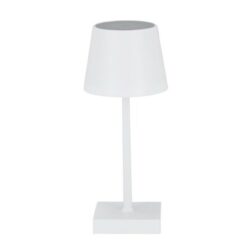Lampka na biurko z nadrukiem Twojego logo, materiał: ps, kolor: biały