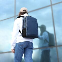 Plecak na laptopa 15" z nadrukiem Twojego logo, materiał: pu, kolor: czarny