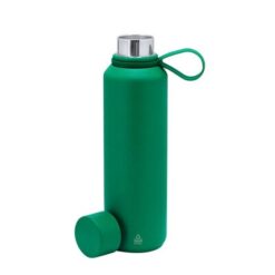 Butelka termiczna 630 ml ze stali nierdzewnej z recyklingu z nadrukiem Twojego logo, materiał: stal nierdzewna, stal, kolor: zielony