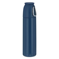 Termos 500 ml ze stali nierdzewnej z recyklingu z nadrukiem Twojego logo, materiał: stal nierdzewna, stal, kolor: granatowy