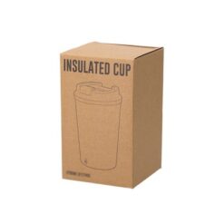 Kubek termiczny 350 ml ze stali nierdzewnej z recyklingu z nadrukiem Twojego logo, materiał: stal nierdzewna, stal, ceramika, kolor: czarny