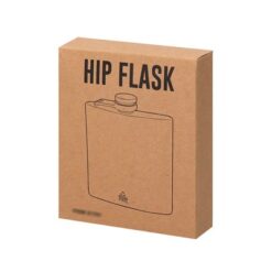 Piersiówka 175 ml ze stali nierdzewnej z recyklingu z nadrukiem Twojego logo, materiał: stal nierdzewna, stal, kolor: biały