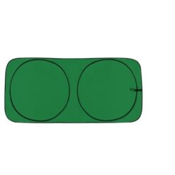 Osłona przeciwsłoneczna do samochodu, składana z nadrukiem Twojego logo, materiał: poliester, kolor: zielony