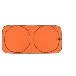 Osłona przeciwsłoneczna do samochodu, składana z nadrukiem Twojego logo, materiał: poliester, kolor: pomarańczowy