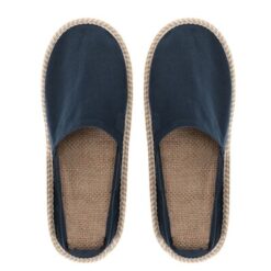 Kapcie z nadrukiem Twojego logo, materiał: poliester, płótno, kolor: granatowy