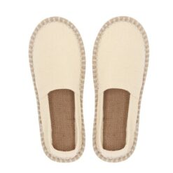 Kapcie z nadrukiem Twojego logo, materiał: poliester, płótno, kolor: beżowy