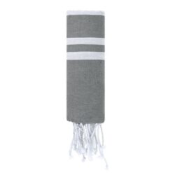 Ręcznik z nadrukiem Twojego logo, materiał: poliester, bawełna, kolor: szary