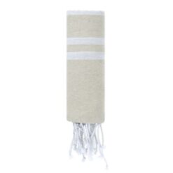 Ręcznik z nadrukiem Twojego logo, materiał: poliester, bawełna, kolor: beżowy