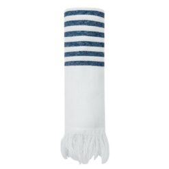 Ręcznik z bawełny z recyklingu z nadrukiem Twojego logo, materiał: poliester, bawełna, kolor: granatowy