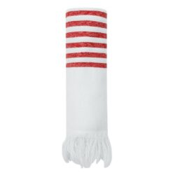 Ręcznik z bawełny z recyklingu z nadrukiem Twojego logo, materiał: poliester, bawełna, kolor: czerwony