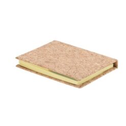 Zestaw do notatek, karteczki samoprzylepne z nadrukiem Twojego logo, materiał: korek, kolor: neutralny