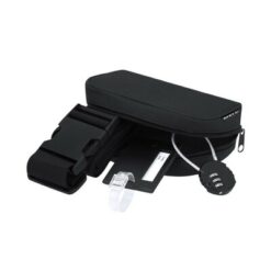 Zestaw podróżny, zawieszka do bagażu, pas do walizki, kłódka podróżna, pokrowiec RPET z nadrukiem Twojego logo, materiał: poliester, rpet, kolor: czarny