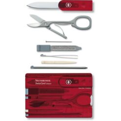 Narzędzie wielofunkcyjne Victorinox SwissCard Classic z nadrukiem Twojego logo, materiał: plastik, stal nierdzewna, stal, kolor: czerwony