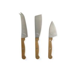 Zestaw do sera VINGA Story of Cheese z nadrukiem Twojego logo, materiał: drewno, stal nierdzewna, stal, kolor: brązowy