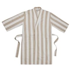 Szlafrok VINGA Ornos L/XL z nadrukiem Twojego logo, materiał: bawełna, kolor: beżowy