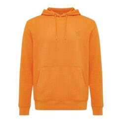 Lekka bluza z kapturem Iqoniq Rila, bawełna z recyklingu z nadrukiem Twojego logo, materiał: bawełna, kolor: pomarańczowy