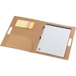 Teczka konferencyjna ok. A4 z notatnikiem, karteczki samoprzylepne, długopis z nadrukiem Twojego logo, materiał: plastik, karton, papier, kolor: neutralny