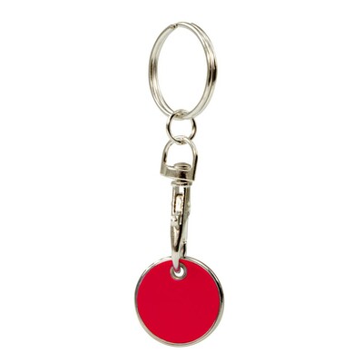 Brelok do kluczy, żeton do wózka na zakupy | Lill z nadrukiem Twojego logo, materiał: metal, kolor: czerwony Brelok do kluczy, żeton do wózka na zakupy | Lill z nadrukiem Twojego logo, materiał: metal, kolor: czerwony