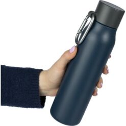 Butelka termiczna 600 ml z nadrukiem Twojego logo, materiał: stal nierdzewna, stal, kolor: niebieski