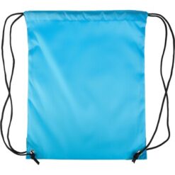 Worek ze sznurkiem z nadrukiem Twojego logo, materiał: poliester, kolor: błękitny