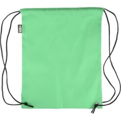 Worek ze sznurkiem z nadrukiem Twojego logo, materiał: poliester, rpet, kolor: jasnozielony
