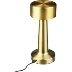 Lampka na biurko z nadrukiem Twojego logo, materiał: metal, plastik, pp, kolor: złoty