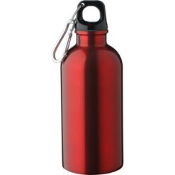 Butelka sportowa 400 ml z nadrukiem Twojego logo, materiał: metal, pp, stal nierdzewna, stal, kolor: czerwony