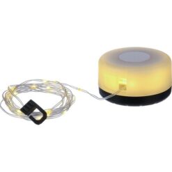 Lampka kempingowa z nadrukiem Twojego logo, materiał: plastik, kolor: czarny