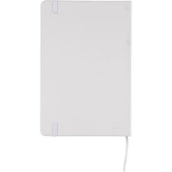 Notatnik ok. A5 RPET z nadrukiem Twojego logo, materiał: guma, karton, papier, poliester, kolor: biały