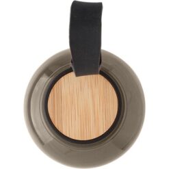 Butelka sportowa 500 ml RPET z nadrukiem Twojego logo, materiał: bambus, pp, silikon, kolor: czarny