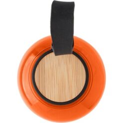 Butelka sportowa 500 ml RPET z nadrukiem Twojego logo, materiał: bambus, pp, silikon, kolor: pomarańczowy