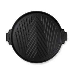 Patelnia grillowa 30 cm VINGA Monte Ardoise z nadrukiem Twojego logo, materiał: metal, kolor: czarny