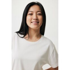 Damska koszulka Iqoniq Yala, bawełna z recyklingu z nadrukiem Twojego logo, materiał: bawełna, kolor: biały