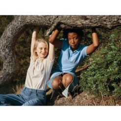 Damska koszulka polo Iqoniq Yosemite, tkanina pique z bawełny z recyklingu z nadrukiem Twojego logo, materiał: bawełna, kolor: niebieski