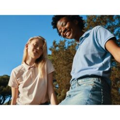 Damska koszulka polo Iqoniq Yosemite, tkanina pique z bawełny z recyklingu z nadrukiem Twojego logo, materiał: bawełna, kolor: różowy