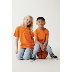 Dziecięca koszulka Iqoniq Koli, bawełna z recyklingu z nadrukiem Twojego logo, materiał: bawełna, kolor: pomarańczowy