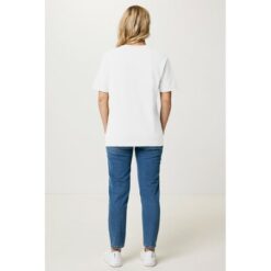 Koszulka z bawełny z recyklingu Iqoniq Teide z nadrukiem Twojego logo, materiał: bawełna, kolor: biały