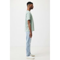 Koszulka z bawełny z recyklingu Iqoniq Teide z nadrukiem Twojego logo, materiał: bawełna, kolor: zielony