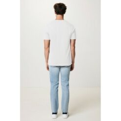 Koszulka z bawełny z recyklingu Iqoniq Brett z nadrukiem Twojego logo, materiał: bawełna, kolor: biały