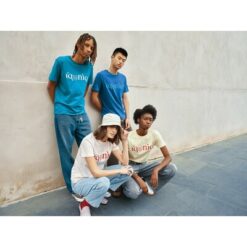 Koszulka z bawełny z recyklingu Iqoniq Brett z nadrukiem Twojego logo, materiał: bawełna, kolor: zielony